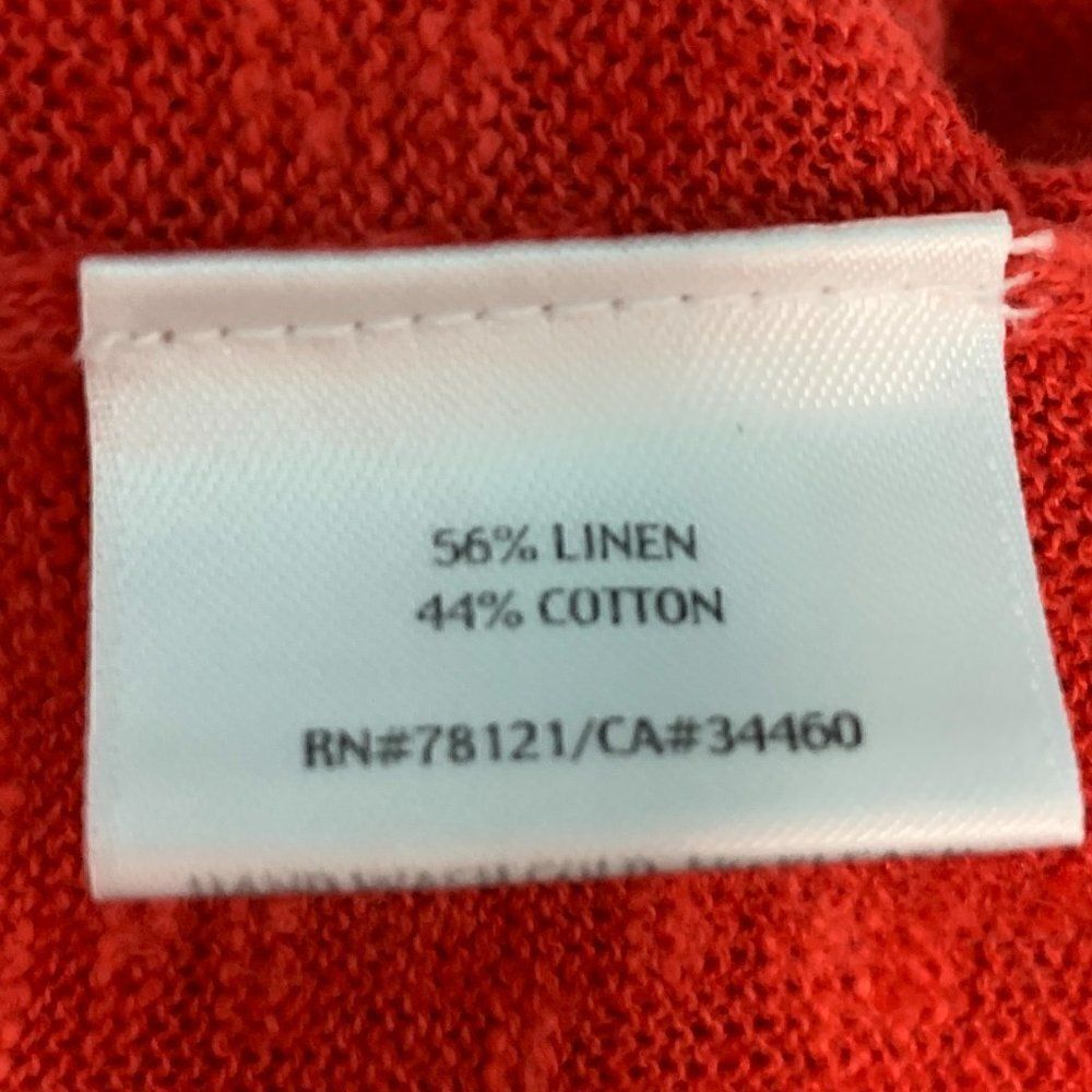 Eileen Fisher Orange Short Sleeve Sweater Size Small - Picture 5 of 5